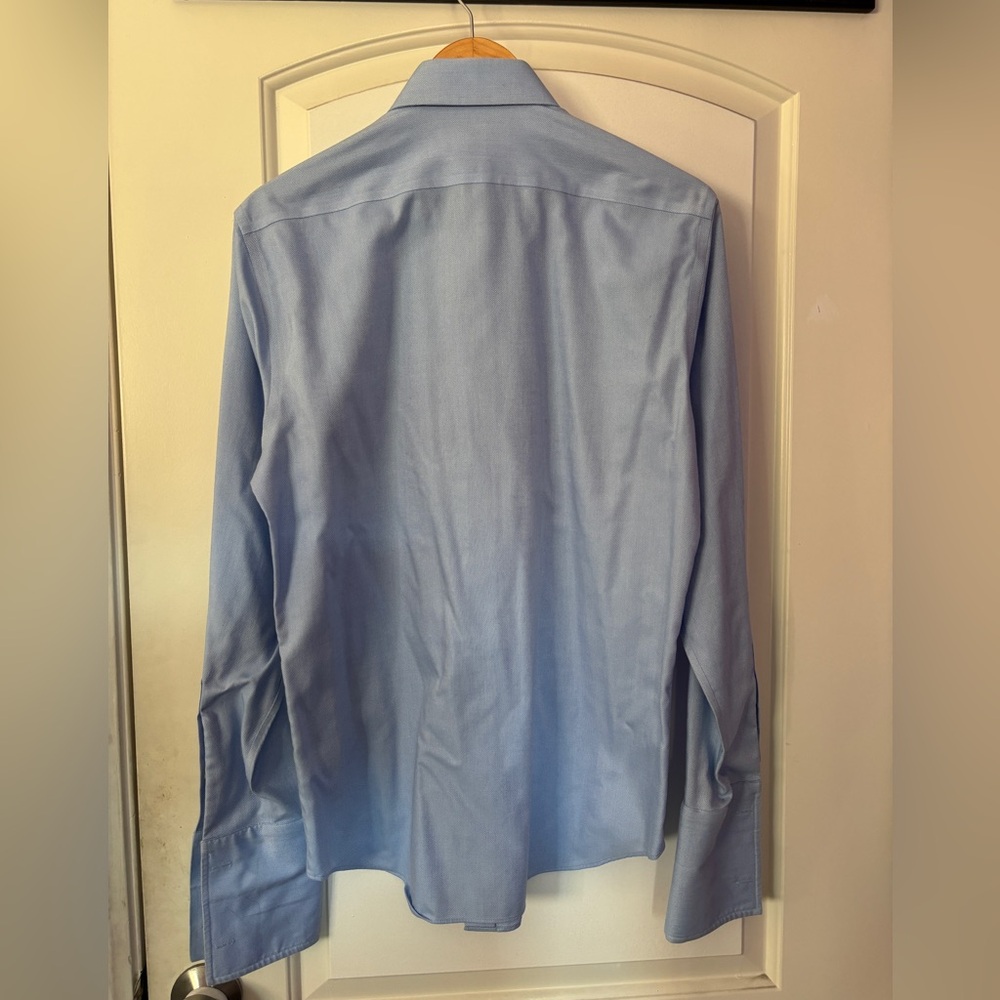 Men’s Banana Republic Non-Iron Slim Fit Sky Blue Dress Shirt - Picture 2 of 4